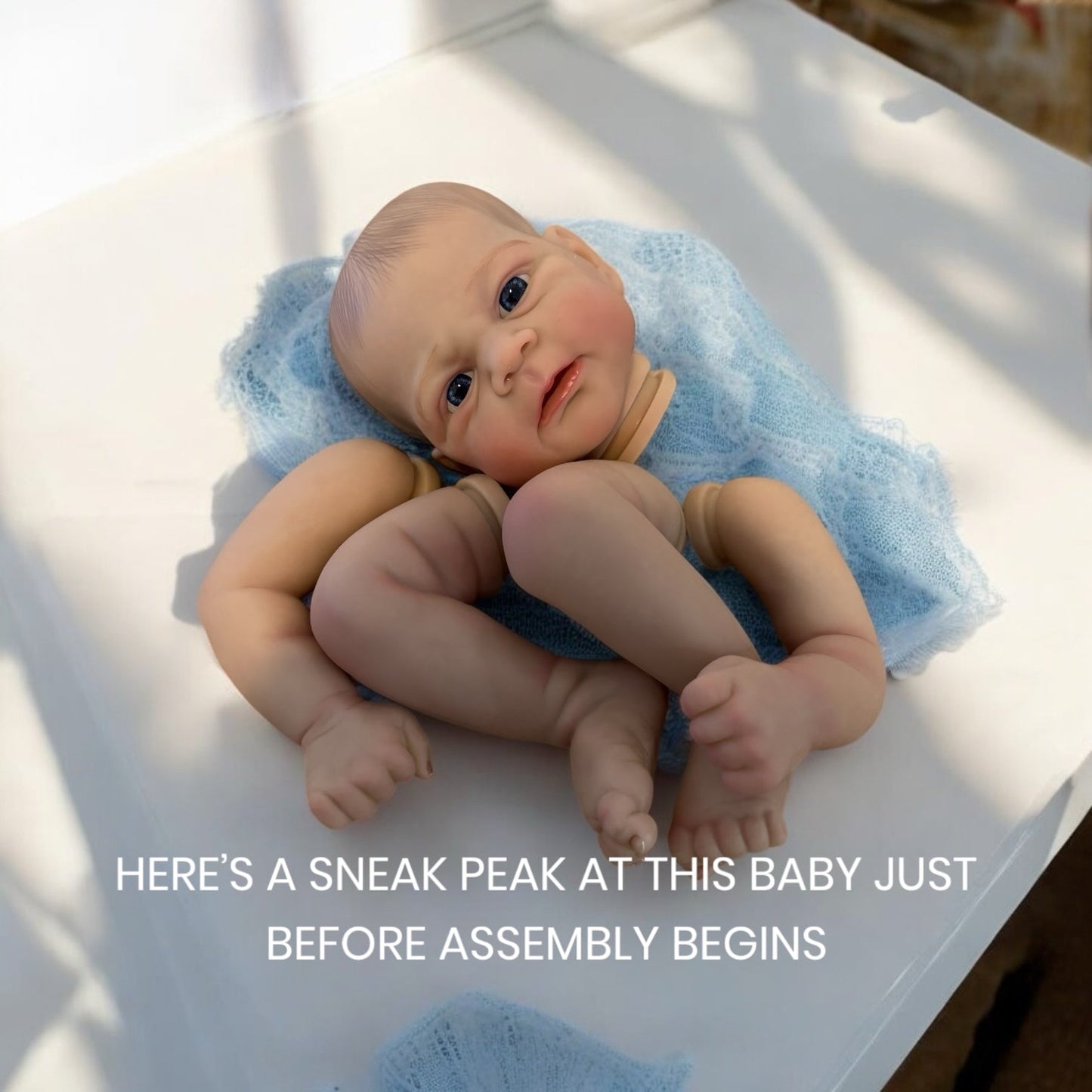 Eli – Open Eyed Reborn Baby Doll | Realistic Newborn Boy – Crafted with Care in the UK