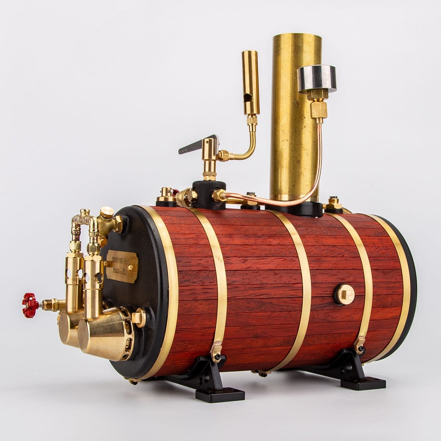 KACIO WS100L 850mL Horizontal Steam Boiler for Model Ship Steam Engine