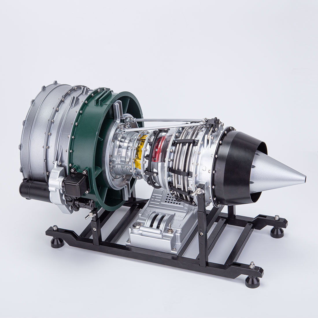 Turbofan Engine Model Kit that Works - Build Your Own Turbofan Engine - TECHING 1/10 Full Metal Dual-Spool Turbofan Engine Aircraft Jet Engine Model 1000+Pcs