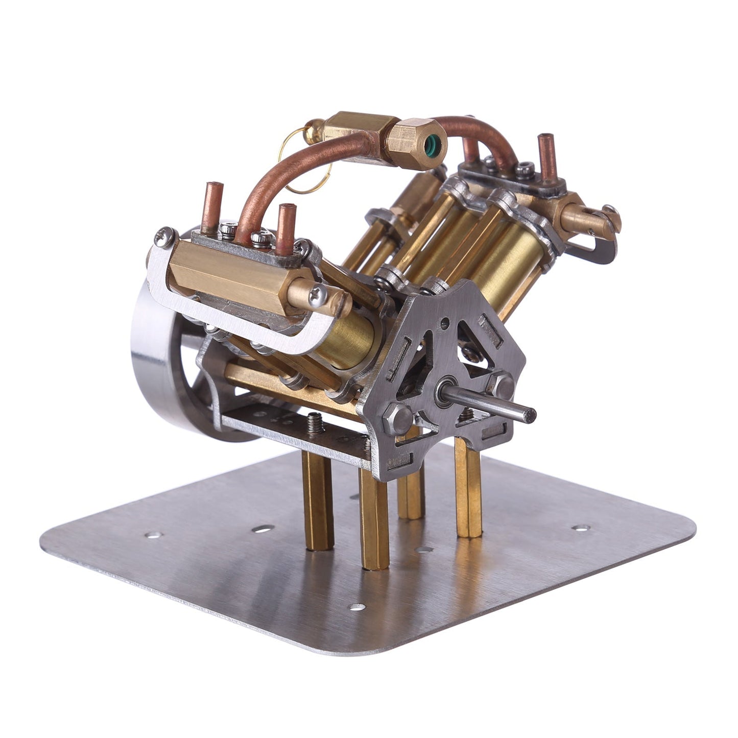 Mini V4 Steam Engine Miniature Steam Engine Model without Boiler