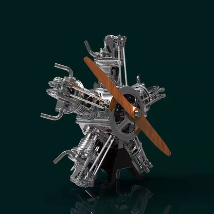 5 Cylinder Radial Engine Model Kit that Works - Build Your Own Radial Engine - TECHING 1: 6 Full Metal Radial Engine Model Kit 230+Pcs