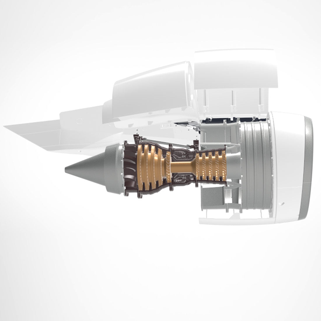 SKYMECH NTR-900 1/30 Turbofan Engine Model Kit - Build Your Own Turbofan Engine that Works - Working Jet Engine 150PCS