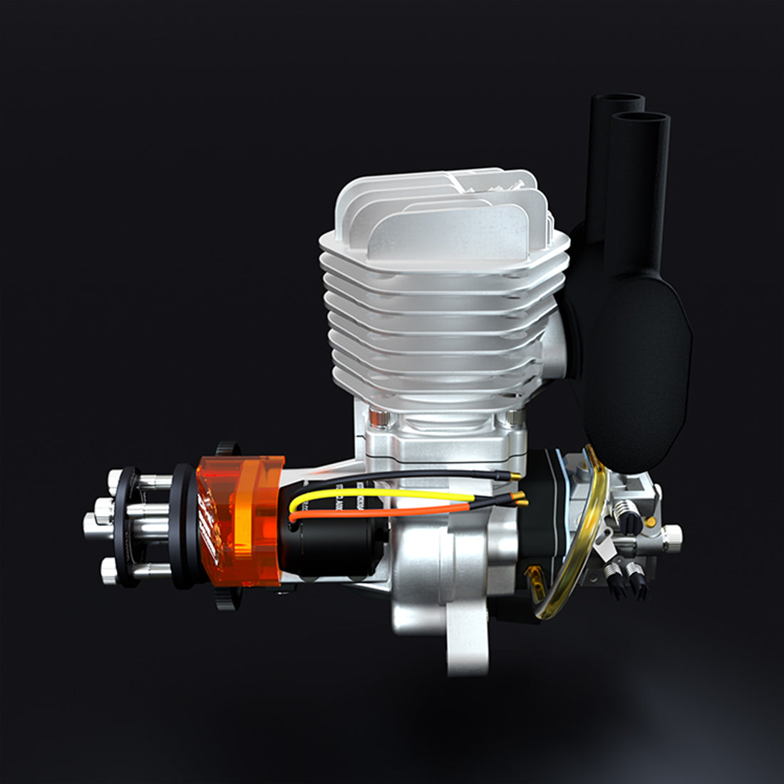 EPHIL XG-38cc-R Pro Electric Starter Glow Plug Two-Stroke Single Cylinder Side Exhaust Gasoline Engine Model for Fixed-Wing Aircraft Models