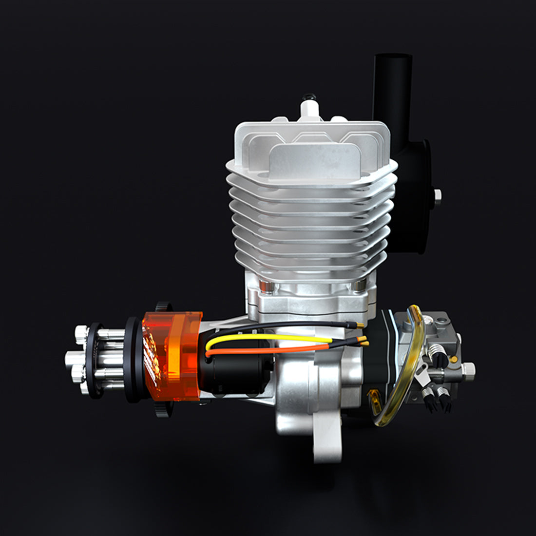 EPHIL X-38cc-S Pro Electric Startar Spark Plug Two-Stroke Single Cylinder Side Exhaust Gasoline Engine Model for Fixed-Wing Aircraft Models
