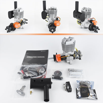 EPHIL X-38cc-S Pro Electric Startar Spark Plug Two-Stroke Single Cylinder Side Exhaust Gasoline Engine Model for Fixed-Wing Aircraft Models