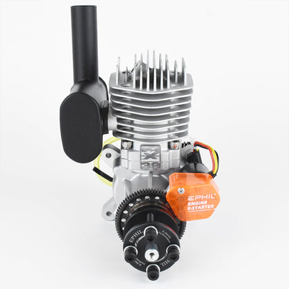EPHIL X-38cc-S Pro Electric Startar Spark Plug Two-Stroke Single Cylinder Side Exhaust Gasoline Engine Model for Fixed-Wing Aircraft Models
