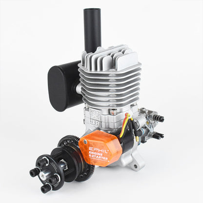 EPHIL X-38cc-S Pro Electric Startar Spark Plug Two-Stroke Single Cylinder Side Exhaust Gasoline Engine Model for Fixed-Wing Aircraft Models
