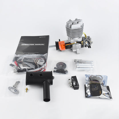 EPHIL X-38cc-S Pro Electric Startar Spark Plug Two-Stroke Single Cylinder Side Exhaust Gasoline Engine Model for Fixed-Wing Aircraft Models