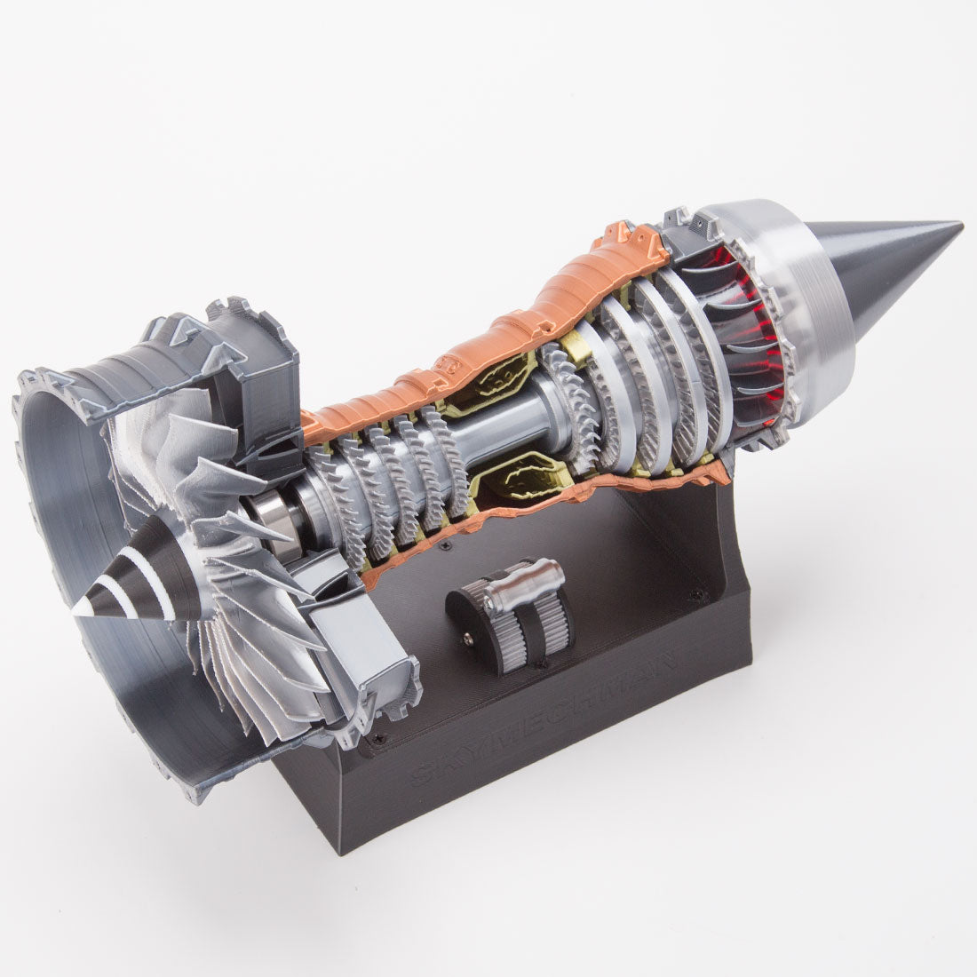 SKYMECH TR900 DIY Functional Turbofan Aero Aircraft Engine 3D Printed Assembly Model Dynamic KIT Version