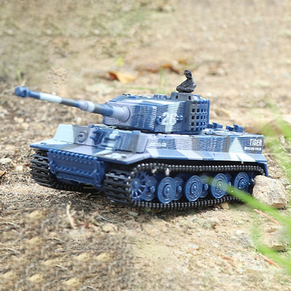 1:72 Ready to Run Mini Tank RC German Tiger Toy WW2 Battle Tank Easy Model 2.4G Painted and Assembled for Multiplayer Games