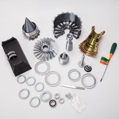 SKYMECH TR900 DIY Functional Turbofan Aero Aircraft Engine 3D Printed Assembly Model Dynamic KIT Version
