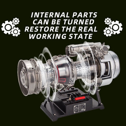 T700 Turboshaft Engine Model Kit that Works - Build Your Own Turboshaft Engine - TECHING 1/4 Metal Simulation Electric Military Helicopter Turboshaft Engine Model DM136