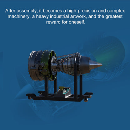 Turbofan Engine Model Kit that Works - Build Your Own Turbofan Engine - TECHING 1/10 Full Metal Dual-Spool Turbofan Engine Aircraft Jet Engine Model 1000+Pcs