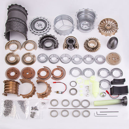 SKYMECH 1/20 Turbofan Engine Model Kit - Build Your Own Turbofan Engine that Works - WS-15 DIY Turbofan Frighter Engine 150+Pcs