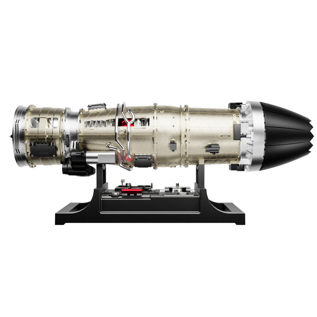 Turbofan Engine Model Kit that Works - Build Your Own Turbofan Engine - TECHING 1/10 Full Metal Electric Turbojet Engine Small Bypass Ratio Twin Rotor Aircraft Model DM135 600+Pcs