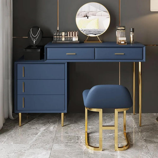 Modern Blue Makeup Vanity Set