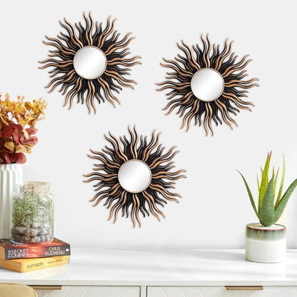 Sun Shaped Mirror- Set of 3
