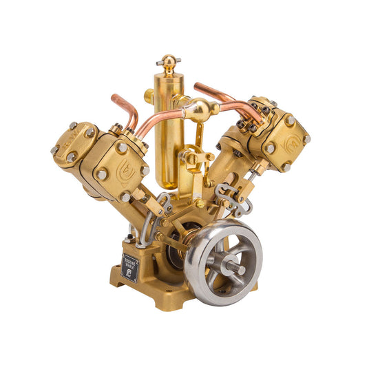 RW-V2 Mini V-Shape Double Cylinder Steam Engine Model for 70-130cm Steamship