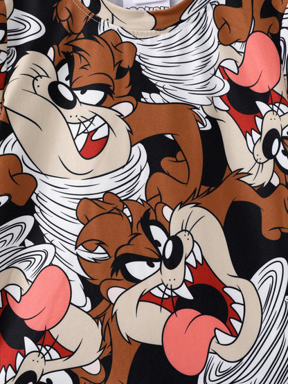 Looney Tunes Toddler Boys 2pcs Character Print Tee with Shorts Set Brown