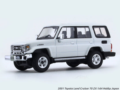 2001 Toyota Land Cruiser 70 ZX white 1:64 Hobby Japan diecast scale model collectible