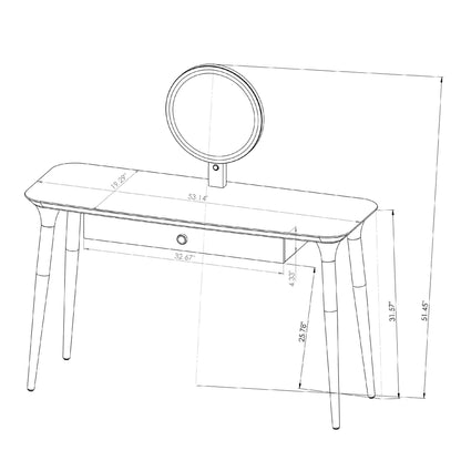 HomeDock 2-Piece Kari Vanity Set in White/Beige
