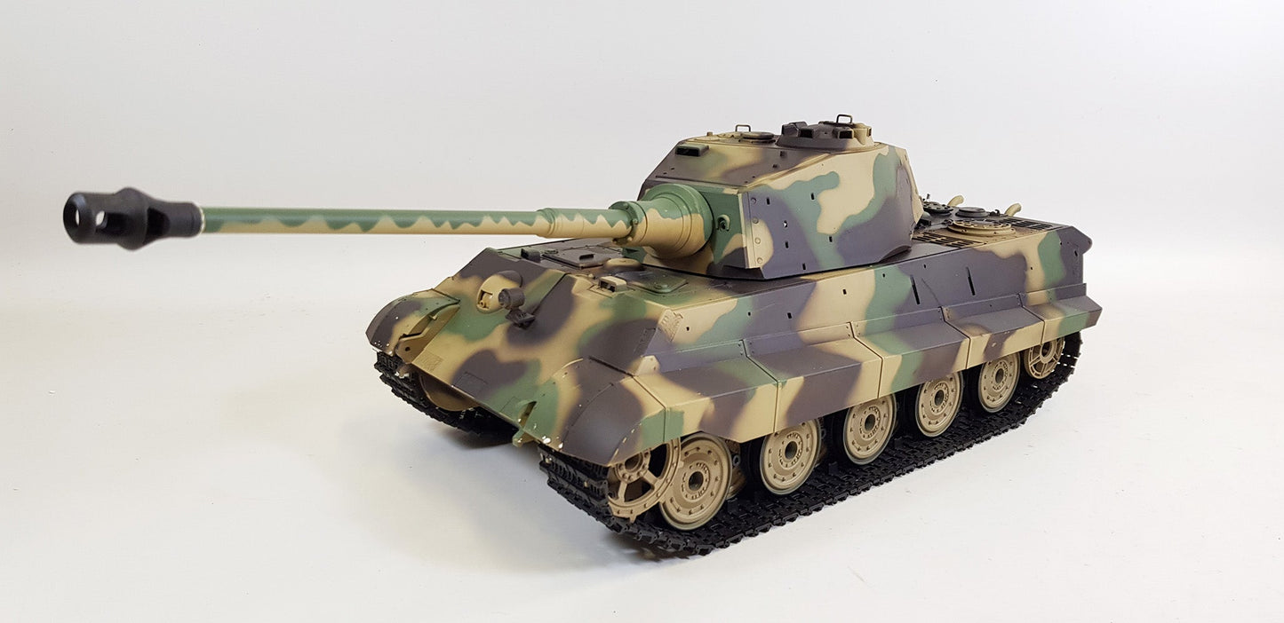 Henglong Version 6.0 InfraRed 3888A -1 1/16 2.4G German Tiger King Henschel Rc Battle Tank Smoking Sound BB Firing