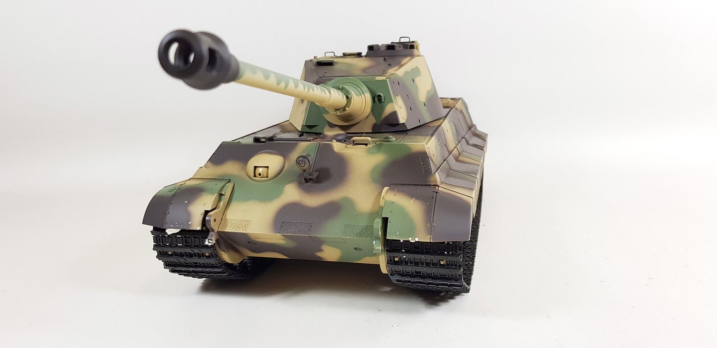 Henglong Version 6.0 InfraRed 3888A -1 1/16 2.4G German Tiger King Henschel Rc Battle Tank Smoking Sound BB Firing