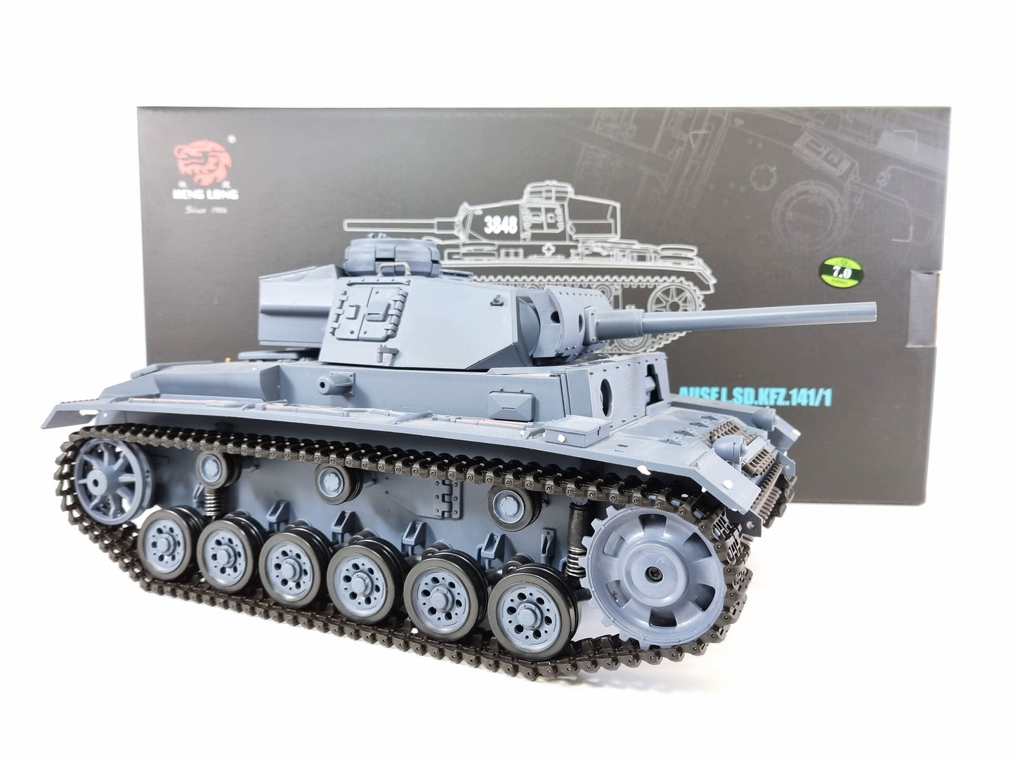 LONG Panzer Stug III Radio Remote Control tank 1/16 Smoke Sound Recoil UK