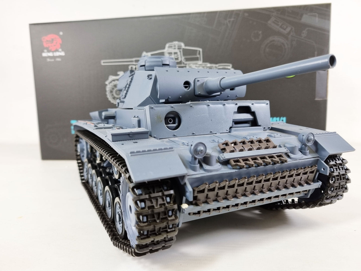 LONG Panzer Stug III Radio Remote Control tank 1/16 Smoke Sound Recoil UK