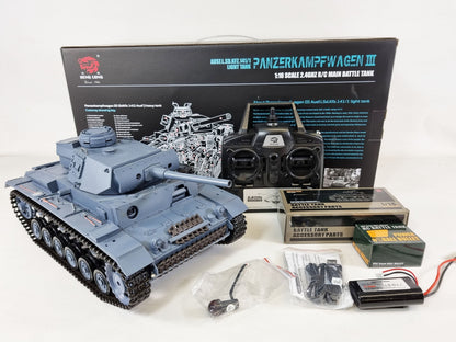 LONG Panzer Stug III Radio Remote Control tank 1/16 Smoke Sound Recoil UK