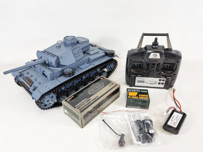 LONG Panzer Stug III Radio Remote Control tank 1/16 Smoke Sound Recoil UK