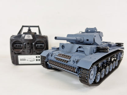 LONG Panzer Stug III Radio Remote Control tank 1/16 Smoke Sound Recoil UK