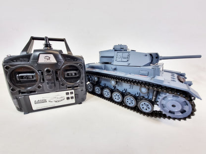 LONG Panzer Stug III Radio Remote Control tank 1/16 Smoke Sound Recoil UK