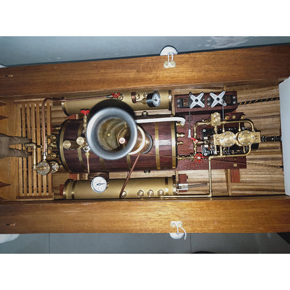 KACIO WS100XL 1000mL Horizontal Steam Boiler for Model Ship Steam Engine