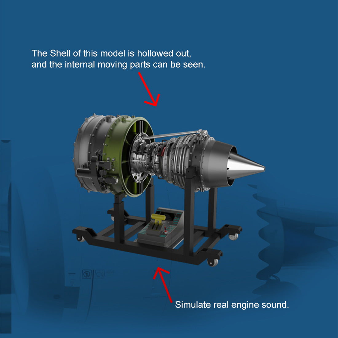 Turbofan Engine Model Kit that Works - Build Your Own Turbofan Engine - TECHING 1/10 Full Metal Dual-Spool Turbofan Engine Aircraft Jet Engine Model 1000+Pcs