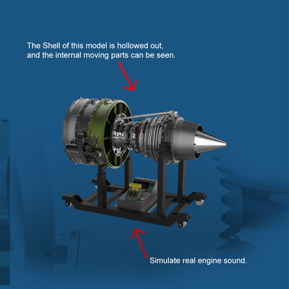 Turbofan Engine Model Kit that Works - Build Your Own Turbofan Engine - TECHING 1/10 Full Metal Dual-Spool Turbofan Engine Aircraft Jet Engine Model 1000+Pcs