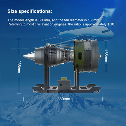 Turbofan Engine Model Kit that Works - Build Your Own Turbofan Engine - TECHING 1/10 Full Metal Dual-Spool Turbofan Engine Aircraft Jet Engine Model 1000+Pcs