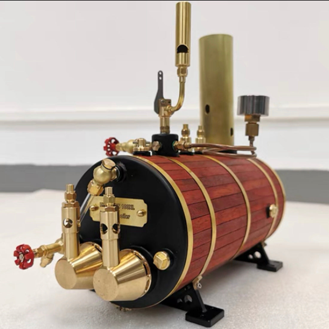 KACIO WS100L 850mL Horizontal Steam Boiler for Model Ship Steam Engine
