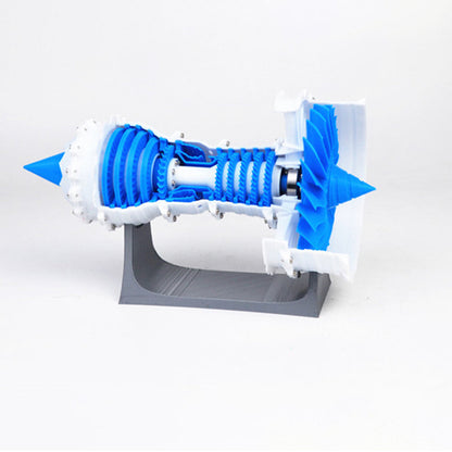 3D Printed Aero Engine Model Jet Engine Model Turbofan STEM Model