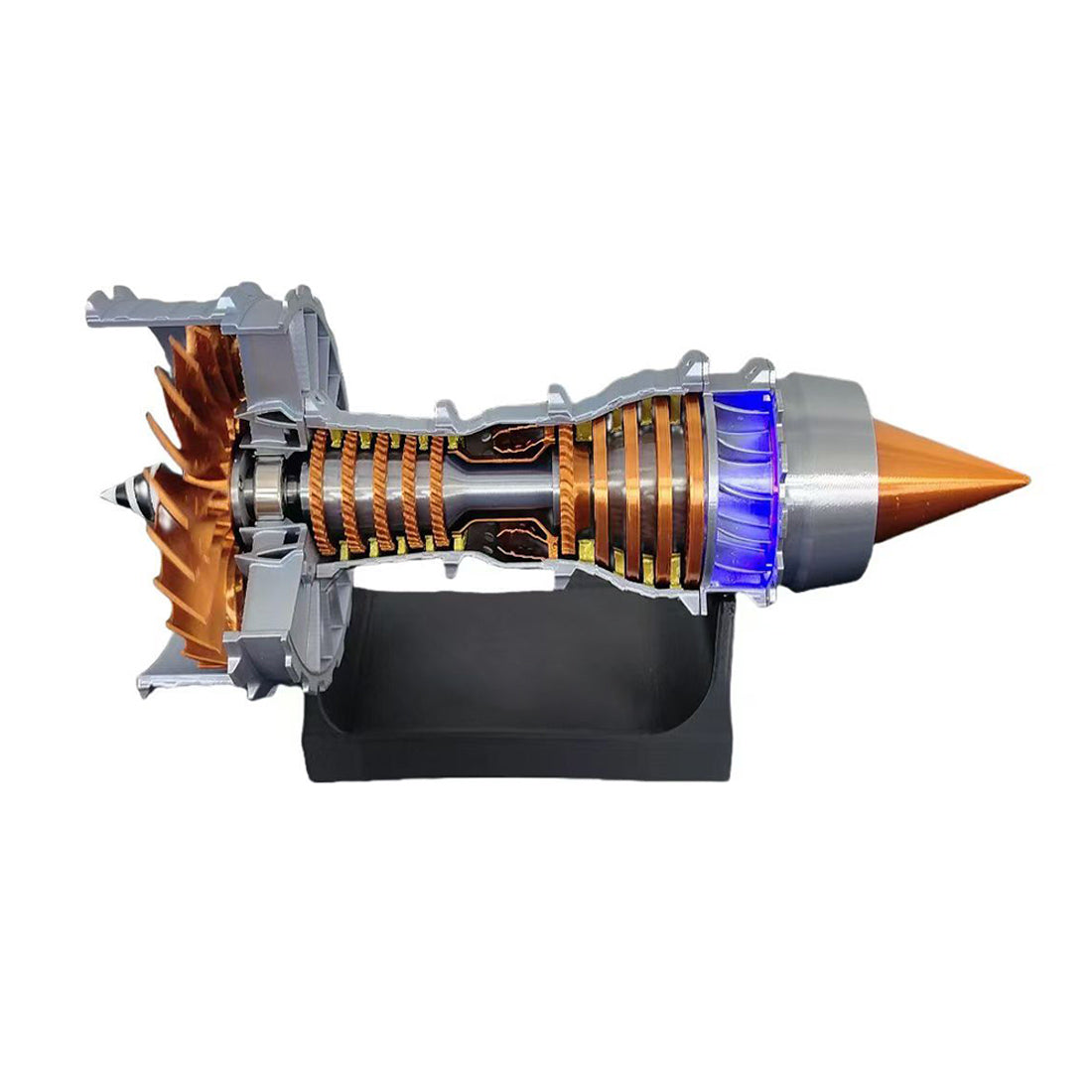 SKYMECHMAN TRENT900 Turbofan Engine Model Kit with LED Light - Turbofan Engine that Works