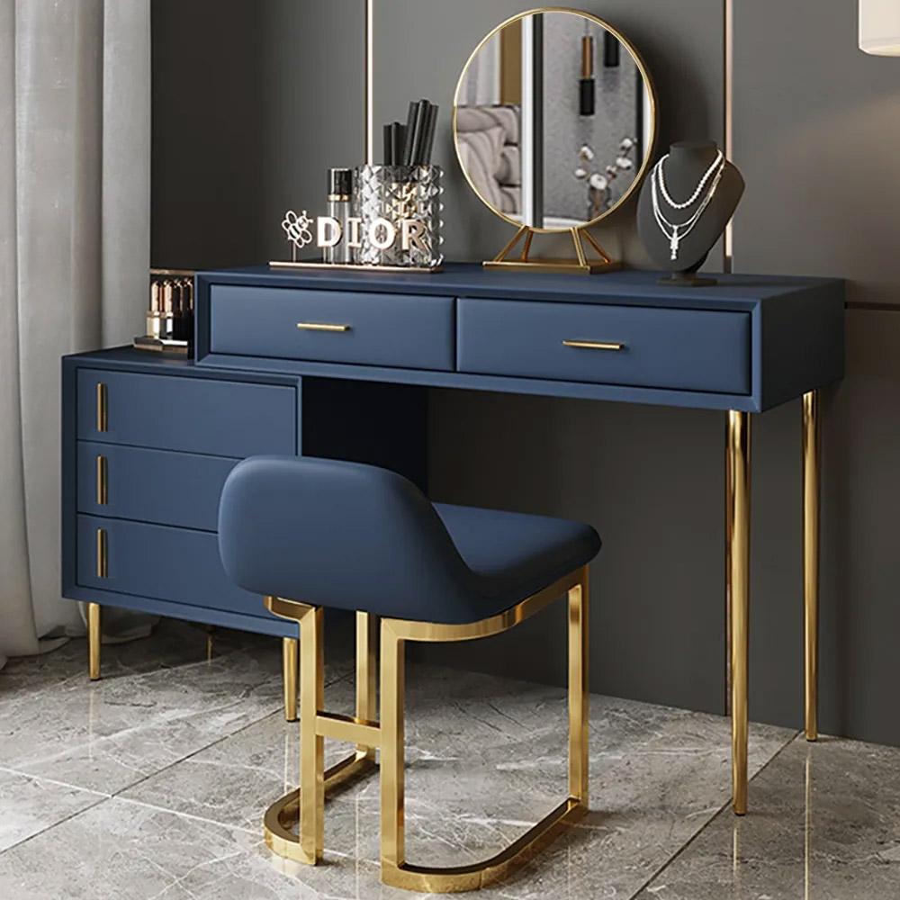 Modern Blue Makeup Vanity Set