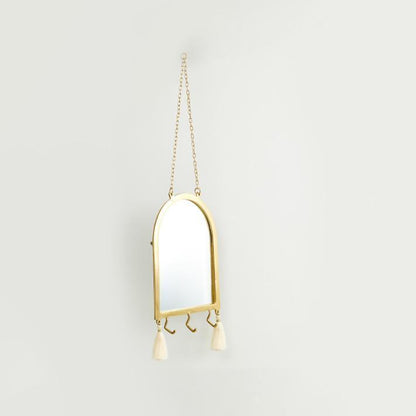 Decor Mirror with Hooks and Chain