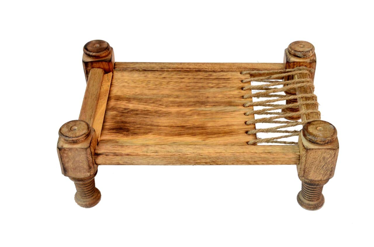 Handmade Charpai Design Wooden Platter