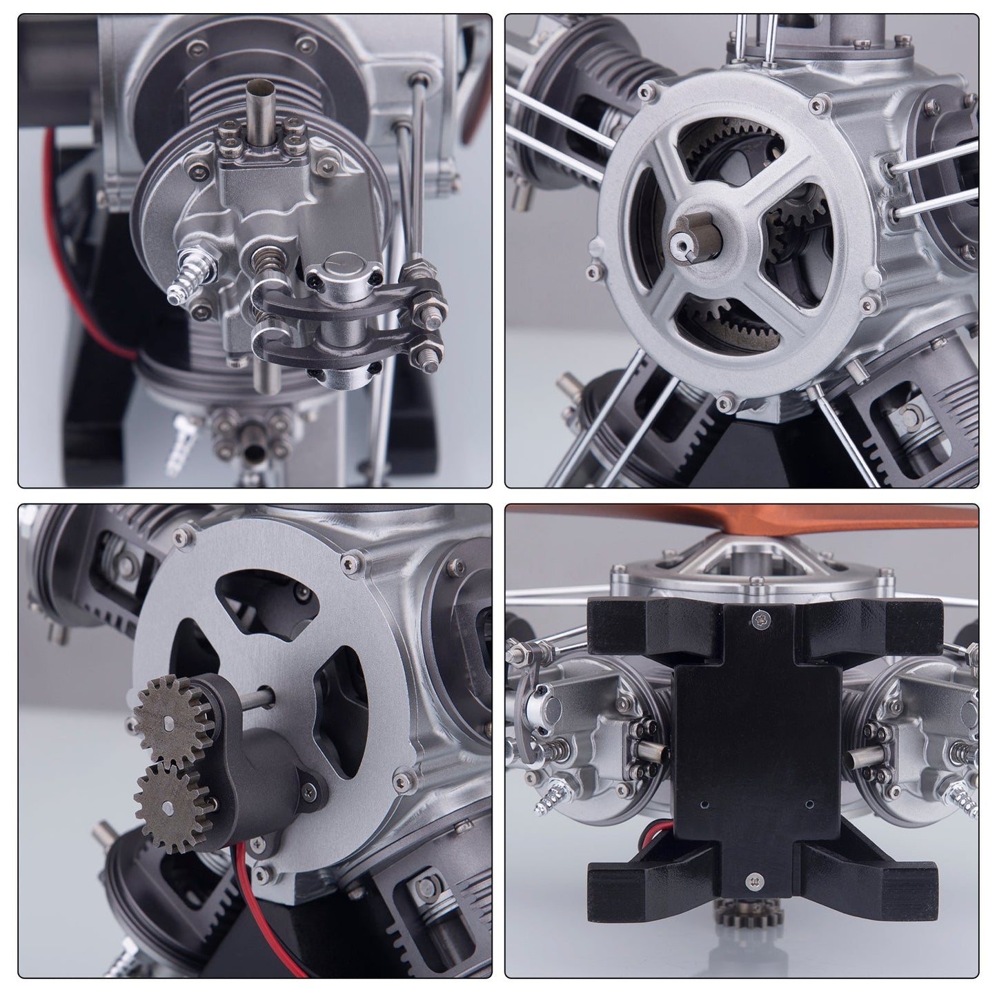 5 Cylinder Radial Engine Model Kit that Works - Build Your Own Radial Engine - TECHING 1: 6 Full Metal Radial Engine Model Kit 230+Pcs