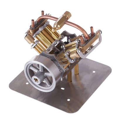 Mini V4 Steam Engine Miniature Steam Engine Model without Boiler