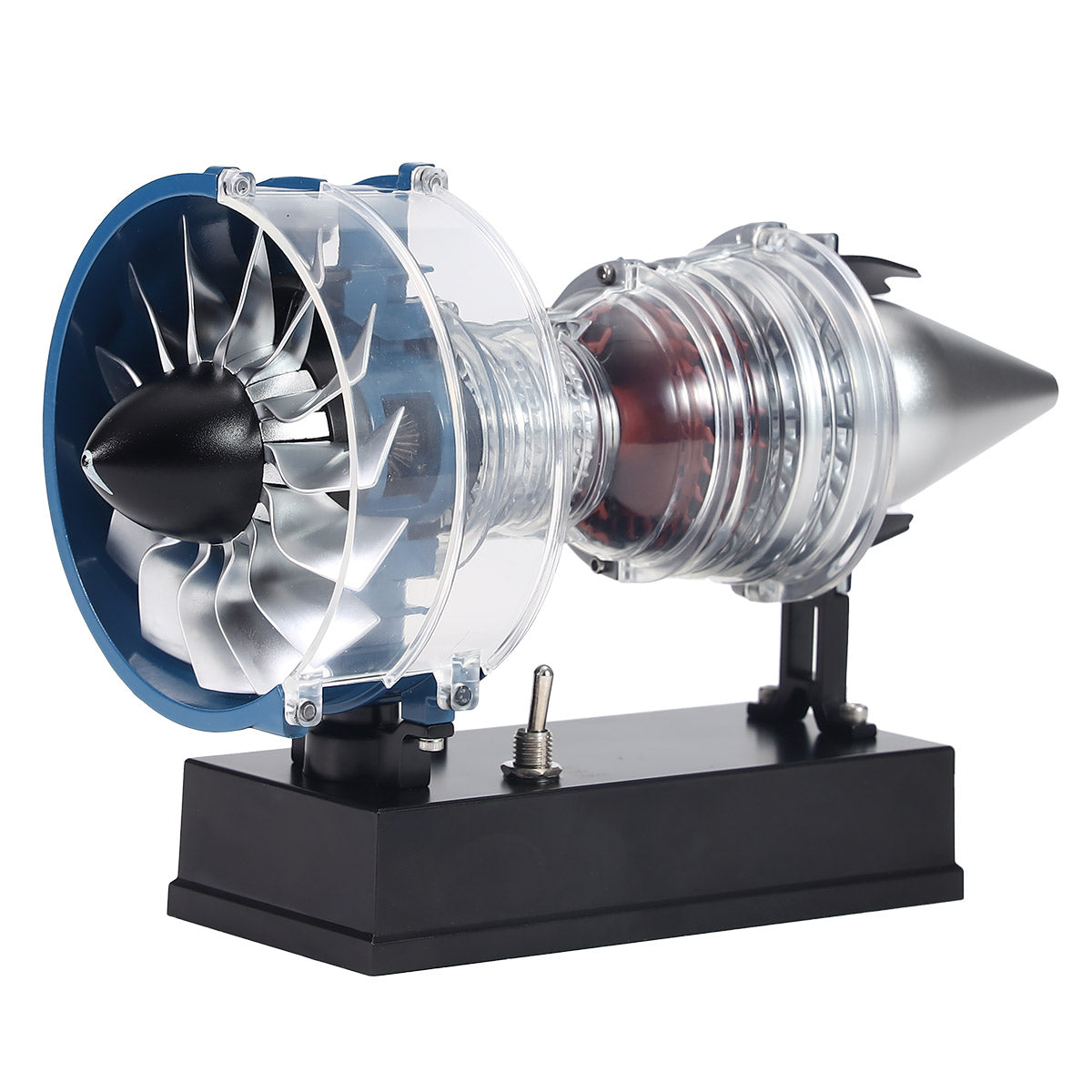 TECHING Mini Turbofan Engine Kit that Works - DIY Metal Electric Jet Engine with Visible Mechanics for STEM Education