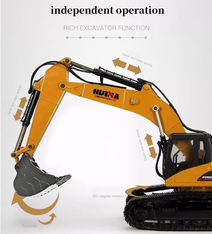 Huina 1580 RC Fully Metal Excavator (V4) (2025 Model)