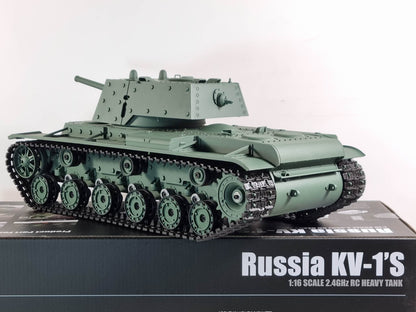 Heng Long rc tank 1/16 Metal Suspension Arms Radio remote control Russian KV1 Battle Tank 7.0 V UK 2.4G Panzer Model