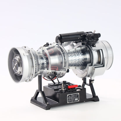 T700 Turboshaft Engine Model Kit that Works - Build Your Own Turboshaft Engine - TECHING 1/4 Metal Simulation Electric Military Helicopter Turboshaft Engine Model DM136