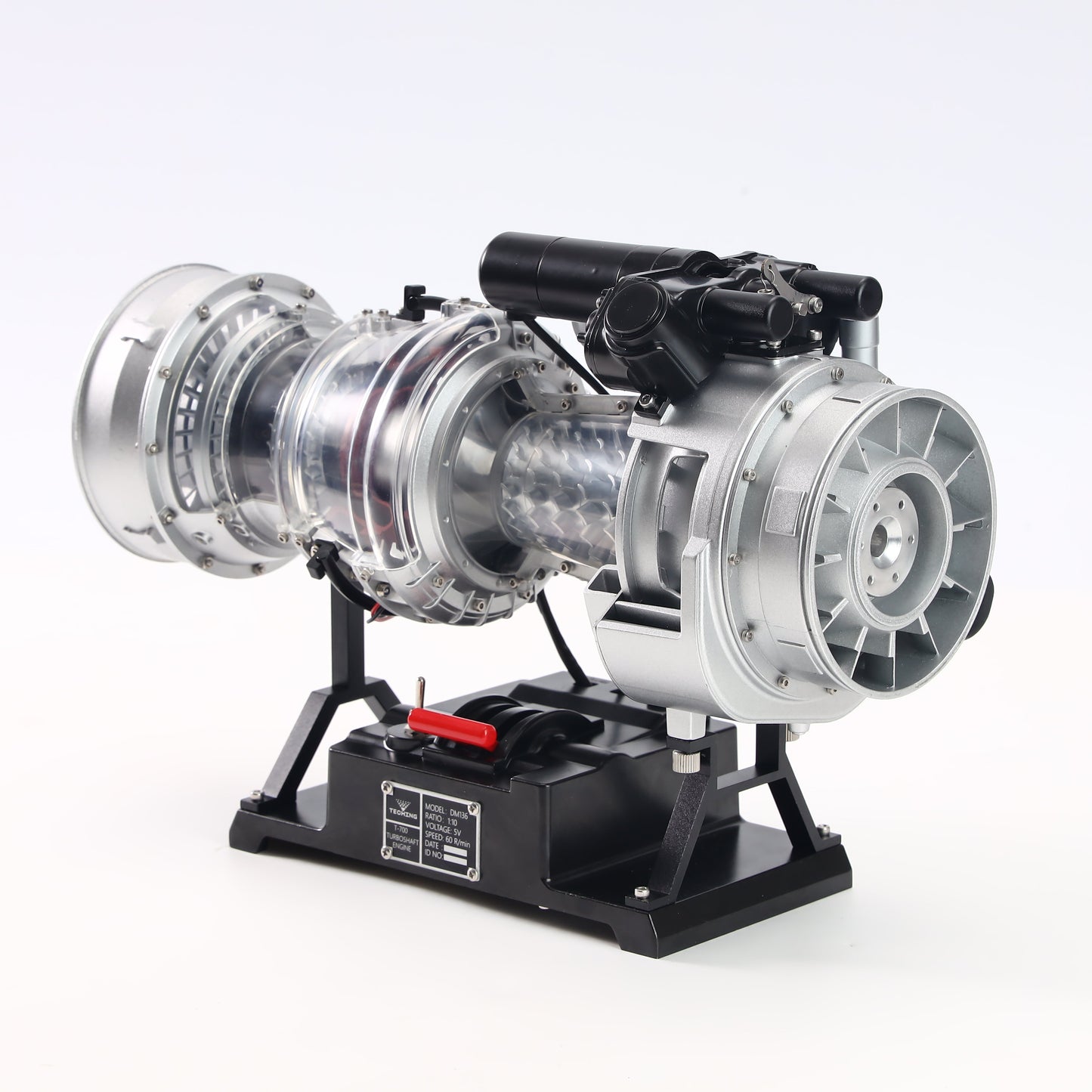 T700 Turboshaft Engine Model Kit that Works - Build Your Own Turboshaft Engine - TECHING 1/4 Metal Simulation Electric Military Helicopter Turboshaft Engine Model DM136